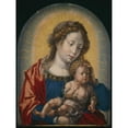 thumbnail image 2 of Jan Gossaert 19x24 Black Ornate Framed Double Matted Museum Art Print Titled: Virgin and Child (C. 1520), 2 of 5