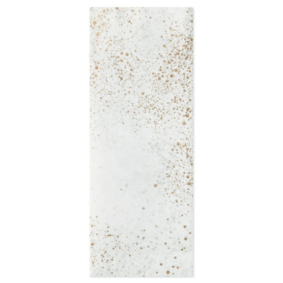 Hallmark Gold Foil Flecks on Ivory Tissue Paper for Gift Wrap (6 Sheets)