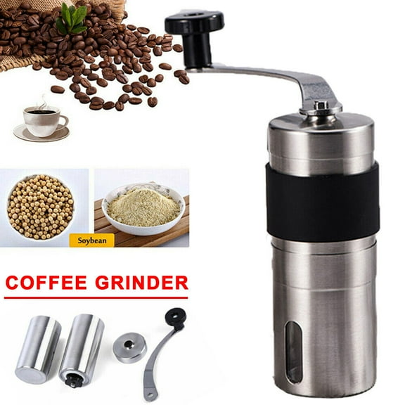 Manual Stainless Steel Coffee Grinder Adjustable Settings Portable for Camping