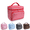 Red, variant on WANDF Makeup Bag for Women Men,Travel Cases Cosmetic Bag with Handle Make Up Organizer,Toiletry Organizer Portable Bathroom Bag(Pink Bag)