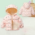 thumbnail image 4 of Hicidod Baby Winter Jackets Hooded Zipper Infants Fleece Lined Coats Cute Print Light Thicken Wrm Toddler Jacket, 4 of 7