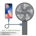 thumbnail image 3 of Ventilador portátil HandFan, batería de 6 pulgadas, 4000 mAh, 6 ajustes, 3 of 7