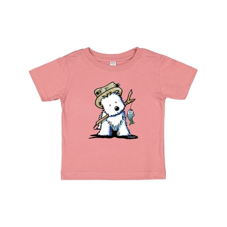 

Inktastic Westie Fishing Buddy Gift Baby Boy or Baby Girl T-Shirt