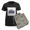 thumbnail image 5 of CafePress - Finally Hitched Women's Dark Pajamas - Women's Short Sleeve Print T-Shirt and Pants Dark Cotton Pajama Set, 5 of 7