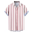 thumbnail image 4 of Timoontee Men's Short Sleeve Printed T Shirt Breathable Fabric Moisture Wicking V Neck Crew Neck Great For Multiple Quick Dry Pink XXL, 4 of 7