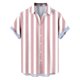 thumbnail image 4 of Ceisia Men's Vertical Stripe Short Sleeve Button Down Casual Shirt for Beach Vacation Pink XXXXL Gifts, 4 of 7