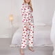 thumbnail image 3 of Fotbe Red Lips 1 Conjunto de Pijama de Manga Larga para Mujer con Estampado, Ropa de Dormir de 2 Piezas, Conjunto de Casa Suave y Cómodo con Bolsillos-X-Large, 3 of 7
