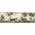 thumbnail image 2 of Fab Funky 14x7 White Modern Wood Framed Museum Art Print Titled - Tropical Lions, Moss, 2 of 4