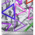 thumbnail image 1 of Soimoi Cotton Voile Fabric Animal Skin & Triangle Geometric Fabric Prints By Yard 42 Inch Wide, 1 of 1