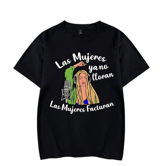 Shakira Las Mujeres Ya No Lloran T-shirt loose summer fashion trend men's and women's short sleeved T-shirt top
