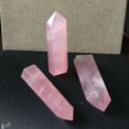 thumbnail image 6 of 40 - 50mm Natural Rock Pink Rose Quartz Wand - Handmade, Promote Health, for Feng Shui, Home Decor, Meditation, 6 of 7