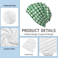 thumbnail image 5 of Adult Knitted Cap 11 X 10.6 In Two-Layer Design Breathable Light Dry And Easy Care Covering All Antiskid Anti-Wrinkle Green Houndstooth Vintage Texture Hand-Drawn Sketch_4, 5 of 8