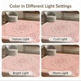 thumbnail image 7 of ODIKA 5'x7' Washable Area Rug Easy Care, Non-Shedding, Pet Friendly, Scroll Bordered Trellis Solid Shaggy Look Minimalist Pink Boho Refined for Small Living Room, Bedroom, 7 of 7