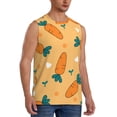 thumbnail image 2 of Haiem Men's Love Carrot Print Tank Tops Summer Sleeveless Cut Off Workout T-Shirts Fitness Vest Athletic Undershirts-Large, 2 of 8