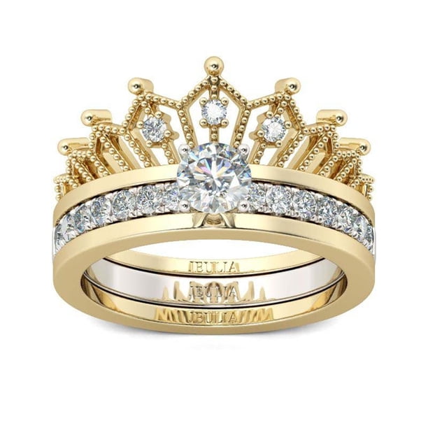 onlyliua Buscador de Regalos Corona Desmontable para Damas Microincrustaciones de Circonitas, Dos Piezas, Dos En Uno