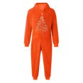 thumbnail image 6 of Weebloom Christmas Kids Hooded Onesie Pajamas Flannel Cozy Fleece Snowflake Print Jumpsuit Romper Winter Holiday Outfit Soft Pjs Sleepwear For Boy Girl Orange 7-8 Years, 6 of 6