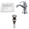 thumbnail image 1 of American Imaginations 21-in. W 1 Hole Ceramic Top Set In White Color - Overflow Drain Incl. AI-29721, 1 of 9