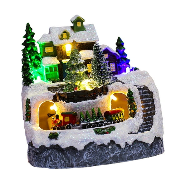 Christmas Village House Resin Collection for Living Room Restaurant Festival
