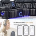 thumbnail image 5 of Power Reclining Sectional Recliner With Charging, Fabric Reclining Sectional Couch Sofa Electric Sectional Recliner USB Port, Cup Holder, Storage Console For Living Room, 5 of 8