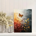 thumbnail image 2 of Qisvanset 12x16 Inch 2D Flat Framed Canvas Art, Mountain Wildflower Meadow Calm Nature Home Office Wall Art, 2 of 5
