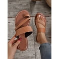 thumbnail image 6 of Women‘s Soft Sole Comfortable Toe Ring Flat Sandals, 6 of 7