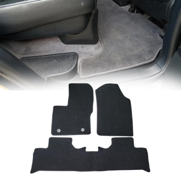3 alfombrillas para coche, revestimientos para suelo de coche, delanteras y traseras, fáciles de limpiar, protección negra resistente al desgaste para Superficie lisa DYNWAVEMX Alfombrillas de automoción