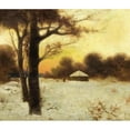 thumbnail image 2 of Julius Sergius Klever 23x20 Black Ornate Framed Double Matted Museum Art Print Titled: Winter Cottage (1901), 2 of 5