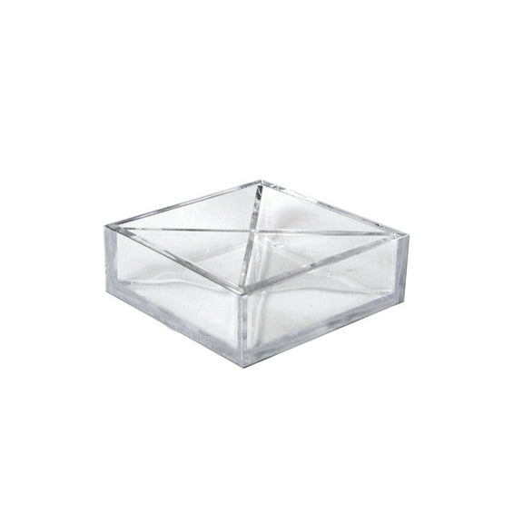 6" Square Tray Four Compartment Desk Organizer, 2-Pack