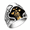 Silver Gold, variant on Men's Hooded Skull Ring, Stainless Steel Gothic Biker Punk Statement Ring