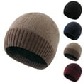 thumbnail image 4 of ZQUUVOU Cotton Skull Caps Beanie for Men Women Winter Fleece Lined Warm Caps Lightweigt Sleep Hats Fashion Knitted Cuffed Cap Navy, 4 of 4