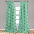 thumbnail image 5 of Ambesonne Umbrella Curtains, Wet Weather in Green, Pair of 28"x63", Pale Green Sea Green, 5 of 5