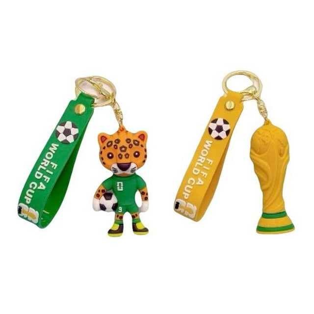 Increible! Set Llaveros Mascota Mundialista 2026 Mexico Jaguar Zayu 2 pack