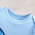 thumbnail image 4 of Toddler Baby Girl Summer Outfit Bow Embroidery Short Sleeve T-Shirt Plaid Ruffle Shorts Set Little Girls Clothes Girls Summer Set 0-18 Months,6-9 Months, 4 of 8
