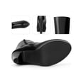 thumbnail image 2 of BLISSFUL STEP Women's Boots Round Toe Platform Chunky Heel Knee High Side Zipper Boots  Black 6, 2 of 6