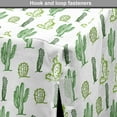 thumbnail image 4 of Cactus Dog Crate Cover, Doodle Style Cartoon Floral Arrangement Spring Season Mexican Culture, Easy to Use Pet Kennel Cover for Medium Large Dogs, 35" x 23" x 27", Fern Green Apple, by Ambesonne, 4 of 6