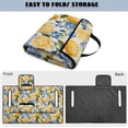 thumbnail image 5 of COEQINE Quilted Golf Cart Seat Blanket Cover, Includes Handle for Carrying When Folded, Universal Fit for EZGO Yamaha Club Car 2-Seaters, 4-Pocket Design, Lemon Blue Floral, 5 of 8