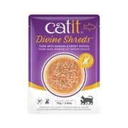 47.7 oz (18 x 2.65 oz) Catit Divine Shreds Tuna with Shirasu and Sweet Potato
