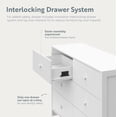thumbnail image 6 of Storkcraft Calabasas 6 Drawer Nursery Double Dresser, White, 6 of 12