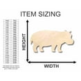 thumbnail image 2 of Unfinished Wood Hippo Shape - Animal - Wildlife - Craft - up to 46" DIY 8" / 1/4", 2 of 3