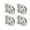 Silver, variant on BOKYAN 4 Sets 180 Degree Flap Hinge 0.09in / 2.2mm Thickness Metal Folding Flip Top Hinge for Folding Table Sewing Machine Bright Chrome