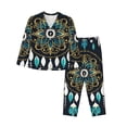 thumbnail image 1 of Balery Boho Dreamcatcher Conjunto de Pijama con Estampado para Mujer, Conjunto de Dos Piezas con Manga Larga, Ropa de Dormir Suave con Bolsillos, Pijamas Cómodos-Small, 1 of 7