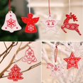 thumbnail image 3 of Adornos navideños de madera Foohvr 24 piezas colgantes para árbol de Navidad, 3 of 5