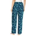 thumbnail image 3 of Naloa Daisies Flowers Print Women’s Ultra-Soft Comfy Pajama Lounge Pants with Pockets & Drawstring, 3 of 8