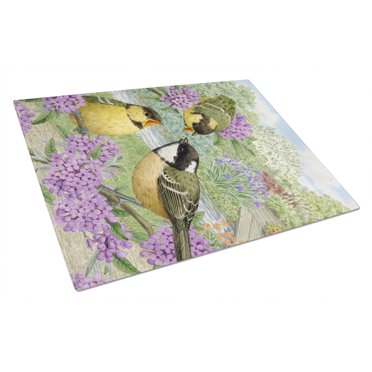 Caroline's Treasures Coal Tits Glass Cutting Board Large - Walmart.com