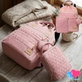 thumbnail image 1 of Mochila Pañalera Con Bolsa Mas Monedero Ecobaby Original Rosa, 1 of 9