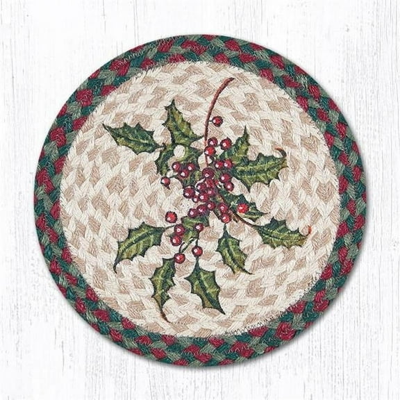 Capitol Importing 80-508H Holly Printed Swatch Round Rug, 10 x 10 in.
