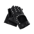 thumbnail image 3 of Rivets Gloves Half Finger Gloves Driving Unisex Hip Hop Fingerless Gloves, 3 of 6