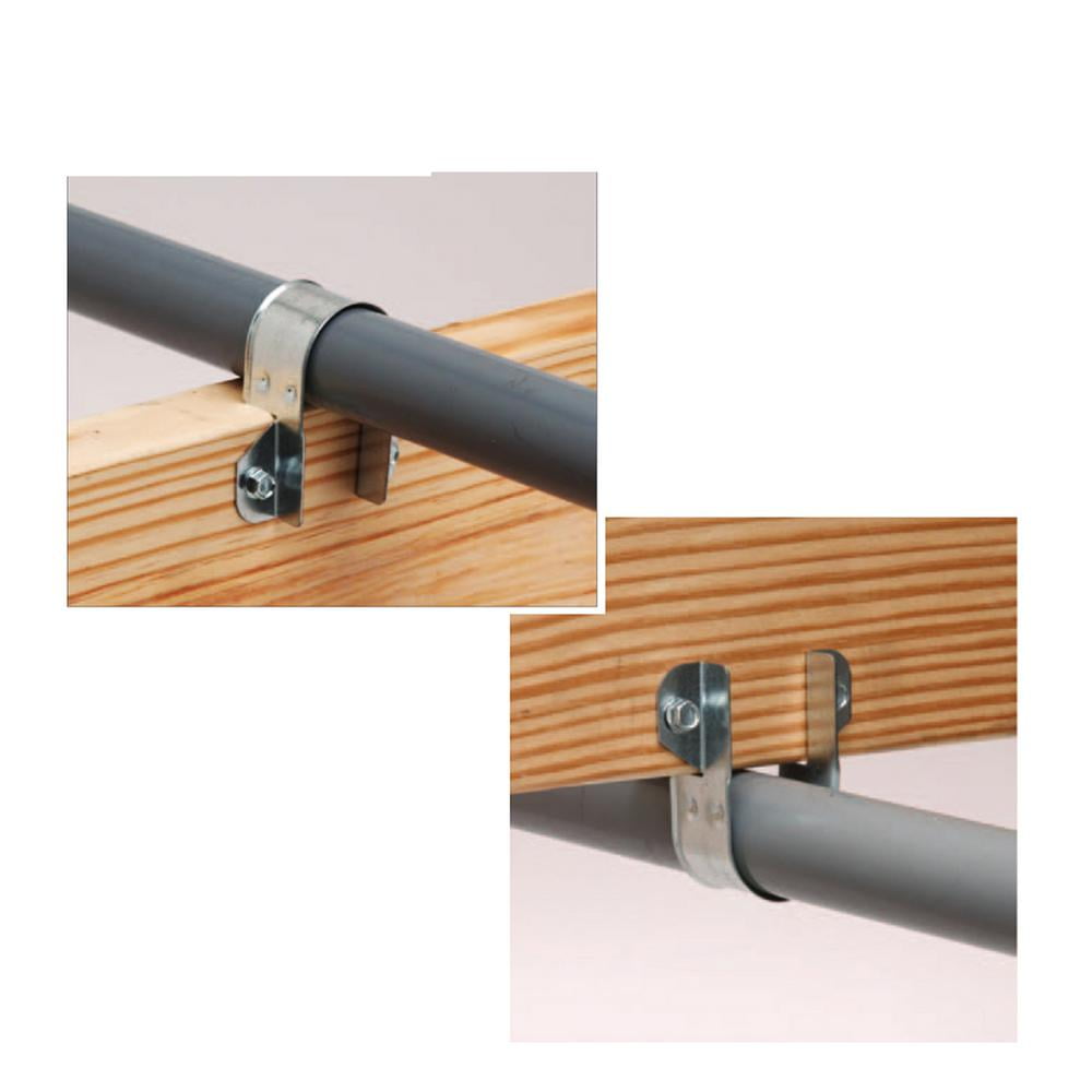 Highcraft 1-1/2 in. CPVC Side Mount Pipe Strap in Galvanized Steel (10-Pack)
