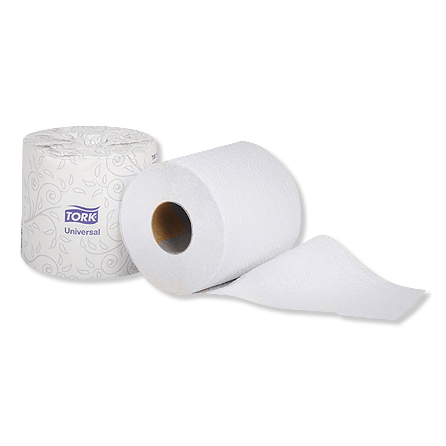 TORK Toilet Paper Roll White T34 - 2 Ply4" Length - 616 Sheets/Roll - 5" Roll Diameter - Leaf and Stitch embossing - White - Fiber - 48 / Carton