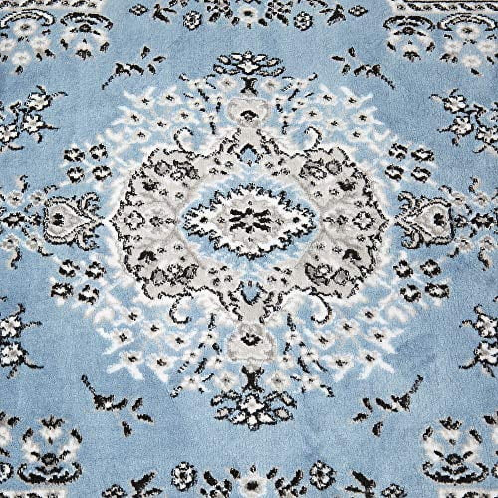 Home Dynamix Premium Sakarya Traditional Medallion Area Rug, Blue/Grey, 5'2"x7'4"